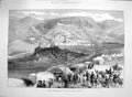Original Old Antique Print 1877 Fortress Kars Asiatic Turkey Siers Mountains