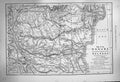 Original Old Antique Print 1877 Map Danube Balkans Bulgaria Bucharest Rutstchuk