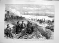 Antique Print *4016 1877 War Cossacks Braila Danube Russian Battery Sier
