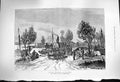 Original Old Antique Print 1877 War Scene Mouth River Pruth Siers Victorian