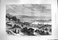 Original Old Antique Print 1877 War Soukhoum Kaleh Russian Fortified Port Black