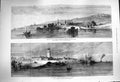 Original Old Antique Print 1877 War Turkish Fortress Silistria Danube Olenitza