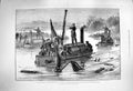 Original Old Antique Print 1877 War Russian Officers Ottoman Flag Lutfi Djelil
