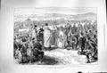 Original Old Antique Print 1877 War Consecration Banners Bulgarian Legi 19th