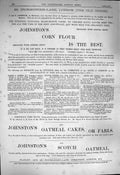 Old Antique Print 1877 Advertisement Johnston'S Corn Flour Oatmeal Cakes 19th