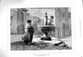 Original Old Antique Print 1877 Happy Hours Childhood Water Fountain Topham Art
