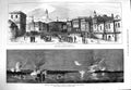 Old Antique Print 1877 War Street Erzeroum Russian Capture Turkish Boat 19th