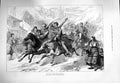 Old Antique Print 1877 War Flight Nicopolis Men Horses Whips Street Scene 19th