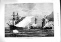 Original Old Antique Print 1877 Combat Ship Shah Amethyt Peruvian Ironclad 19th