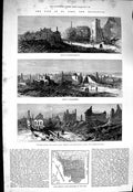 Old Antique Print 1877 Fire St. John Brunswick King-Street Victoria Hotel 19th