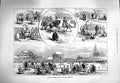 Original Old Antique Print 1877 Military Athletics Sports Camp Aldershott Shot