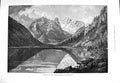 Original Old Antique Print 1877 Tyrol Mountains Monte Cristallo Durren See 19th