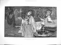 Original Old Antique Print 1877 Alma-Tadema Fine Art Romance Between Hope Fear