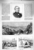 Original Old Antique Print 1877 Samuel Warren Kaflan Koh Persia Cattle Rustchuk