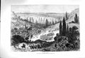 Original Old Antique Print 1877 War View Schumla Town Mountains Horse Siers