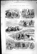 Original Old Antique Print 1877 War Russian Spies Shumla Pasha Turkish Siers