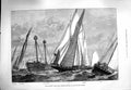 Original Old Antique Print 1877 Victoria Yacht Club Ada Florinda Neva Jullanar