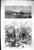 Old Antique Print 1877 War Balkans Dzuranli Eski Sagra Leuchtenberg Horse 19th