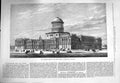 Original Old Antique Print 1877 Supreme Courts Law Offices Melbourne Australia