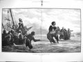 Original Old Antique Print 1877 Damaged Fugitives Conscience Sake Ship 19th