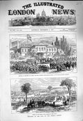 Original Old Antique Print 1877 War Mahomet Ali Pasha Rasgrad Balkans Tundja