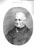 Original Old Antique Print 1877 Portrait Theirs French Statesman Historian 19th