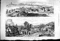 Original Old Antique Print 1877 War Ruins Nicopolis Bombardment Danube 19th