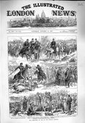 Original Old Antique Print 1877 War Battle Field Kaceljevo Achmed Eyoub Pasha