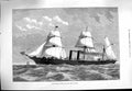 Original Old Antique Print 1877 Despatch Vessel Ship H.M.S. Iris Built Steel