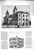 Original Old Antique Print 1877 Post Office Bombay War Plevna Outpost Roumanian