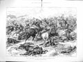 Original Old Antique Print 1877 Battle Kaceljevo Charge Turkish Cavalry Horses