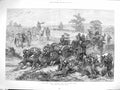 Original Old Antique Print 1877 War Turkish Siers Hauling Guns Weapons Canon
