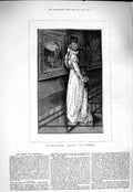 Original Old Antique Print 1877 Story Endymion Lady Art Paintings Letherbrow