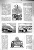 Old Antique Print 1877 Monument Ship Thunderer Casket Grant War Suleiman 19th