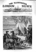 Original Old Antique Print 1877 War Camp Times Iln News Correspondants Wolves