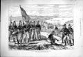 Original Old Antique Print 1877 War Zeibeks Camp Constantinople Siers Call Arms
