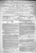 Original Old Antique Print 1877 Advert Metropolitan Inner Circle Railway System