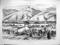 Old Antique Print 1877 War Shipka Pass Turkish Camp Mount Nicholas Pasha 19th