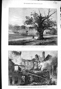 Original Old Antique Print 1877 Marriage Duke Norfolk Donington Corporati 19th