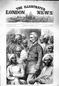 Original Old Antique Print 1877 Mr Stanley Native Followers Africa Cape 19th