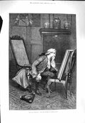 Original Old Antique Print 1877 Fine Art Last Purchase Man Painting Lucas 19th