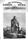 Original Old Antique Print 1877 Osman Pasha Portrait War Siers Lookout 19th