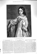 Original Old Antique Print 1877 Portrait William Prince Orange Seven Years 19th