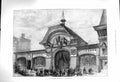 Old Antique Print 1878 Paris Exhibition Entrance Swiss Section Fine Art 19th