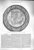 Original Old Antique Print 1878 Tazza Elkington Pompeian Lady Toilette Paris
