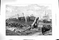 Old Antique Print 1878 Prince Wales Visit Wreck Ship Eurydice Sandown Bay 19th