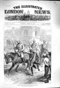 Old Antique Print 1878 Kaffir Chief Prisoner King William'S Town Horses 19th