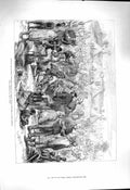 Original Old Antique Print 1878 Siers Purchasing Trinkets Female Kaffir Fordyce