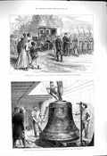 Original Old Antique Print 1878 Kaffir War Bartle Frere Bells Paul'S Cathedral