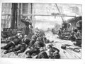 Antique Old Print 1878 Turkish Man-Of-War Ship Scene Preparing Ram Firing 19th